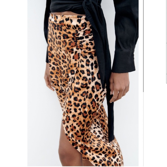 Zara, Animal Print Skirt, Leopard, Small, Like New - Picture 2 of 8